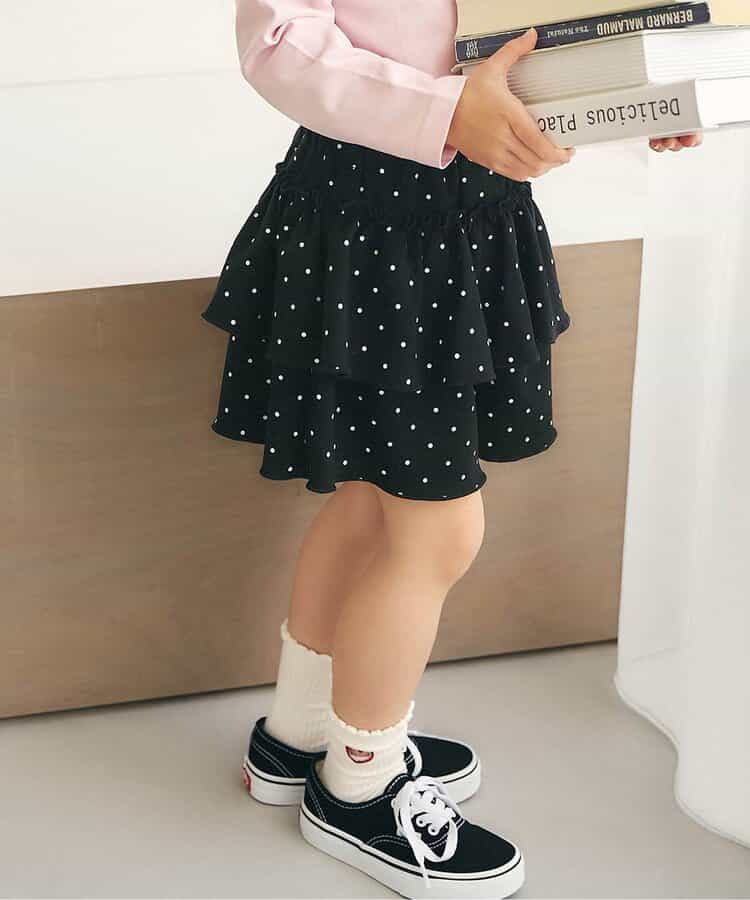 WEB限定 カットソーフリルキュロット