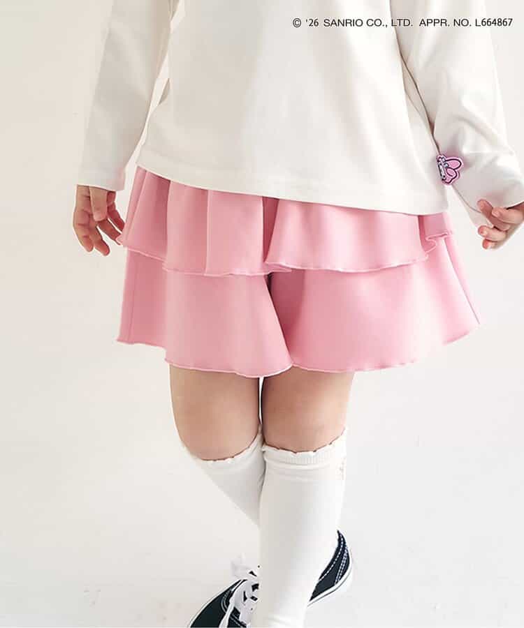 WEB限定 カットソーフリルキュロット