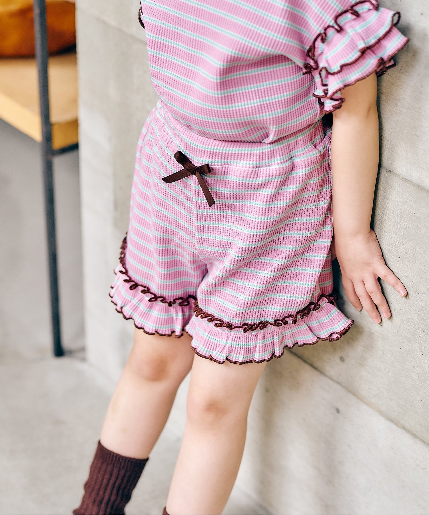 ハート・フラワー刺繍ショートパンツ（V223916）|apres les cours