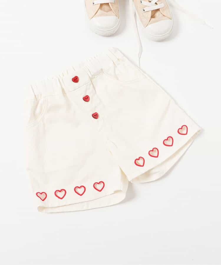 ハート刺繍ショートパンツ