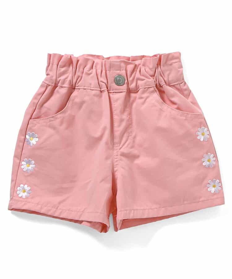 ハート・フラワー刺繍ショートパンツ