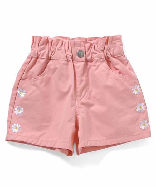 ハート・フラワー刺繍ショートパンツ