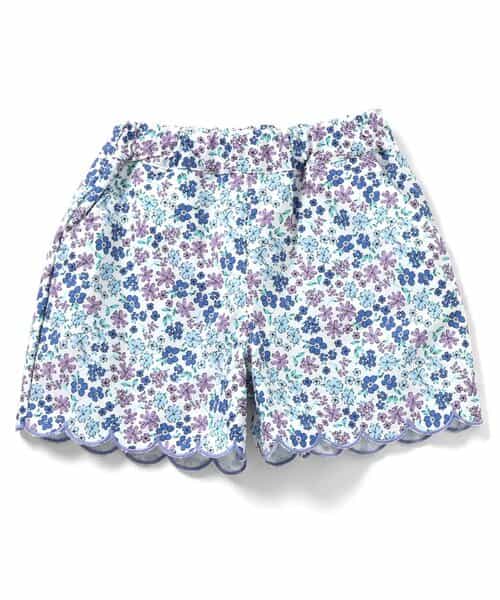 フラワースカラップショートパンツ