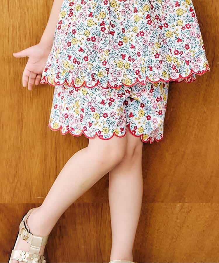 フラワースカラップショートパンツ