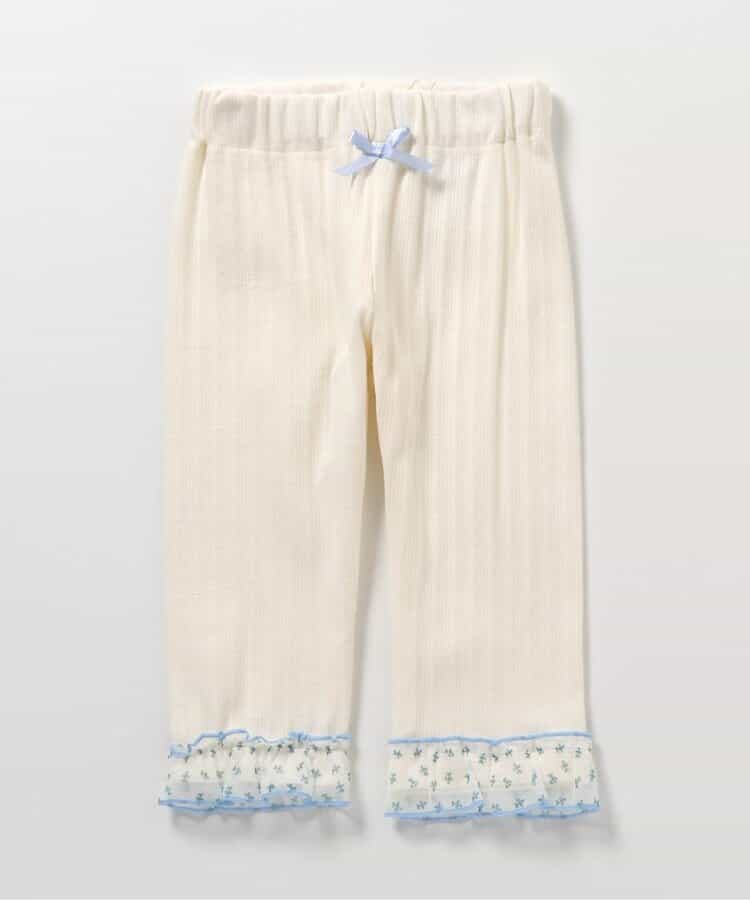 裾フリルひんやりレギンス_接触冷感  7分丈