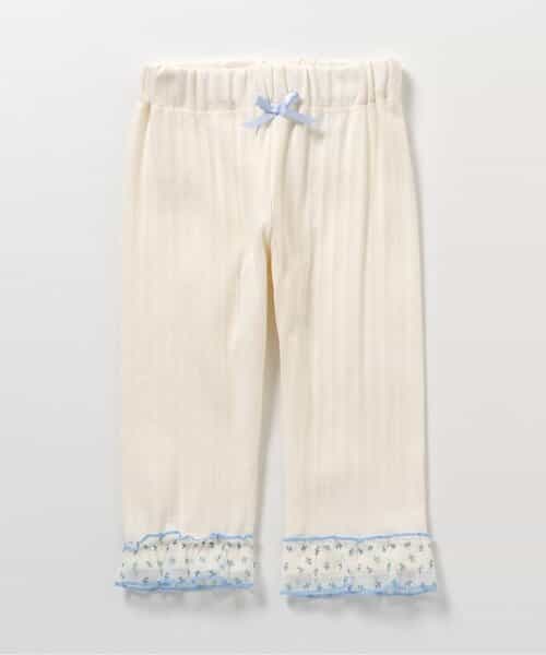 裾フリルひんやりレギンス_接触冷感  7分丈