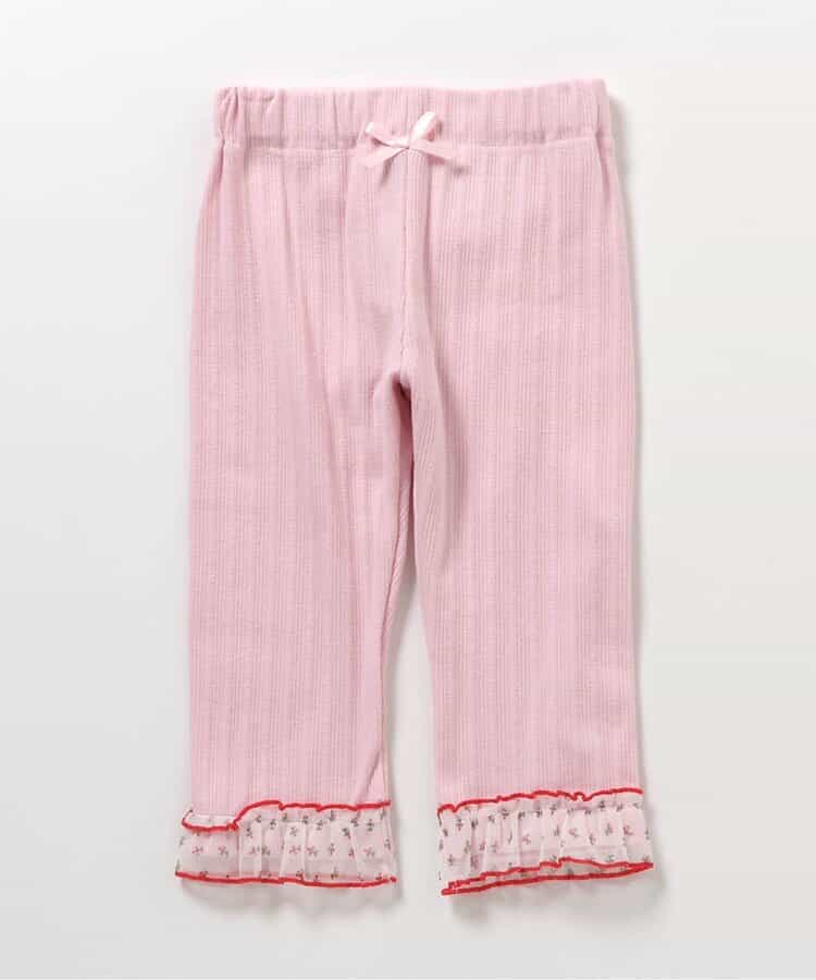 裾フリルひんやりレギンス_接触冷感  7分丈