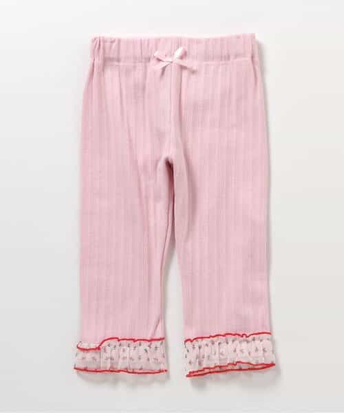 裾フリルひんやりレギンス_接触冷感  7分丈