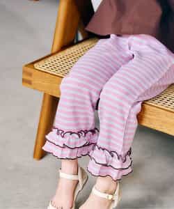 WEB限定 ワッフルフリルレギンス  10分丈