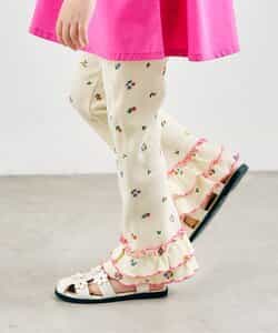 WEB限定 ワッフルフリルレギンス  10分丈