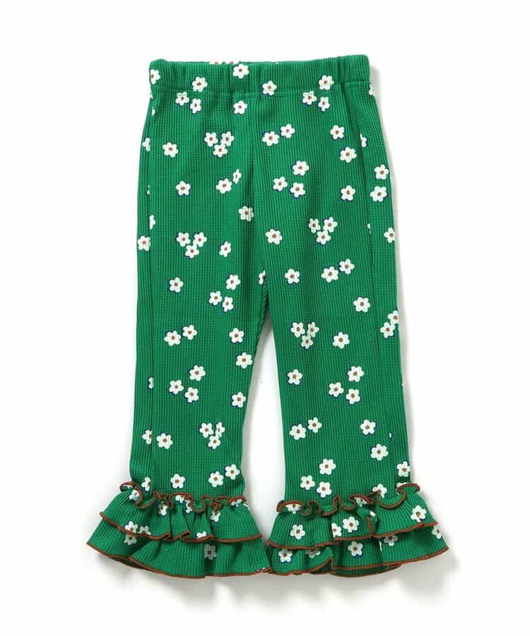 WEB限定 ワッフルフリルレギンス  10分丈