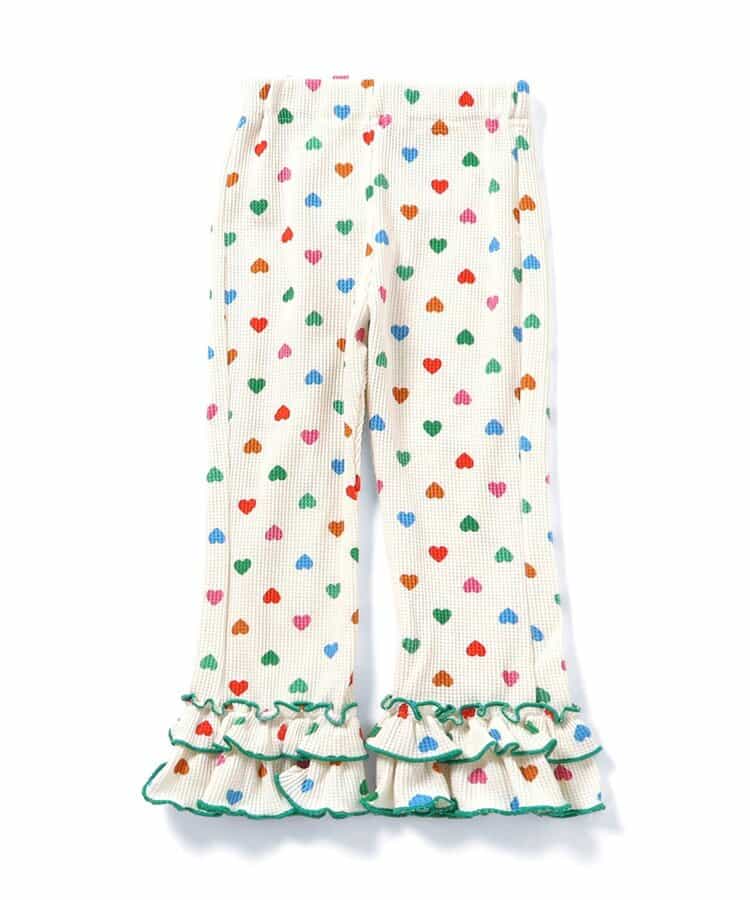 WEB限定 ワッフルフリルレギンス  10分丈