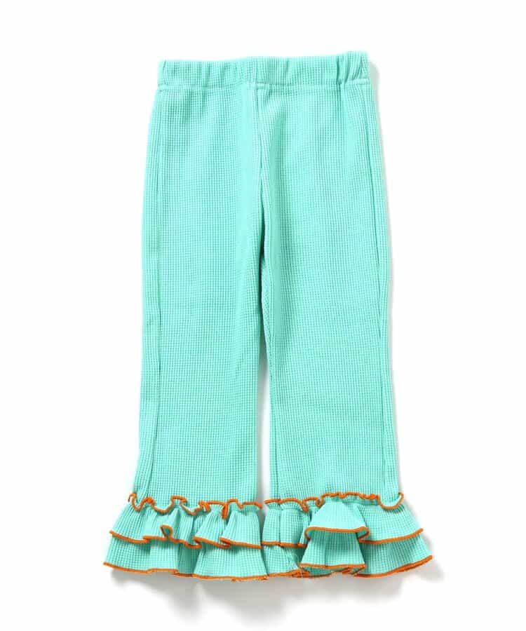 WEB限定 ワッフルフリルレギンス  10分丈