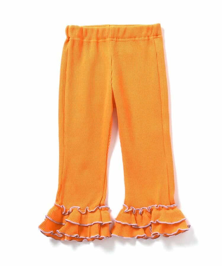 WEB限定 ワッフルフリルレギンス  10分丈