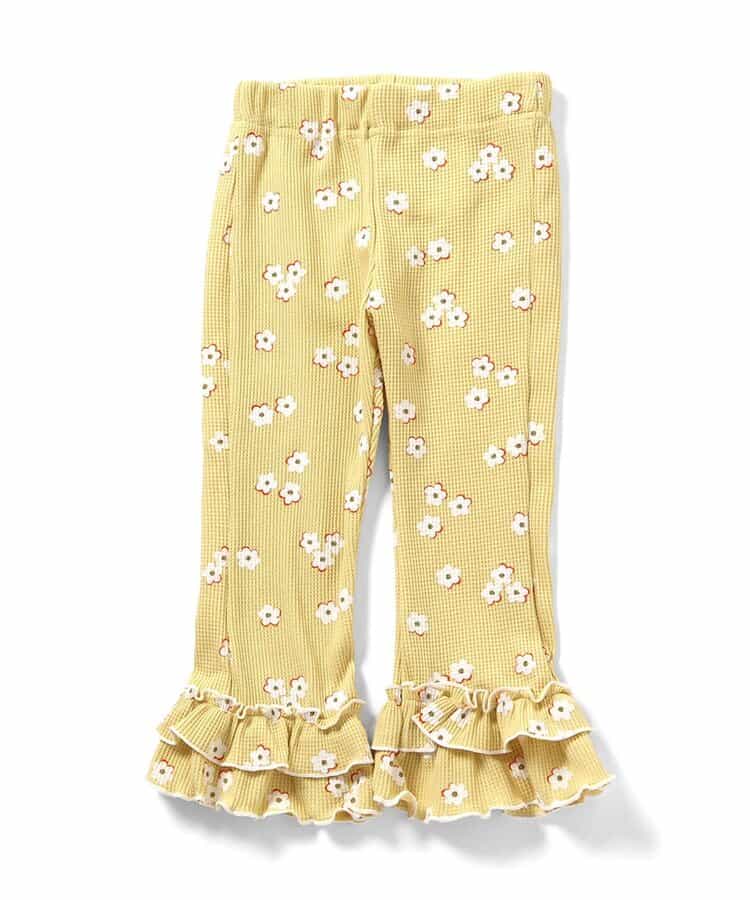 WEB限定 ワッフルフリルレギンス  10分丈