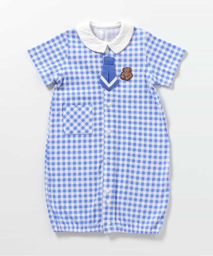 くま刺繍ネクタイ付き2WAYオール