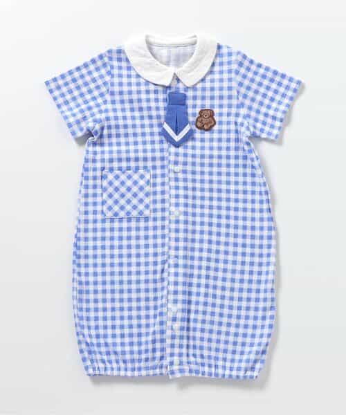 くま刺繍ネクタイ付き2WAYオール