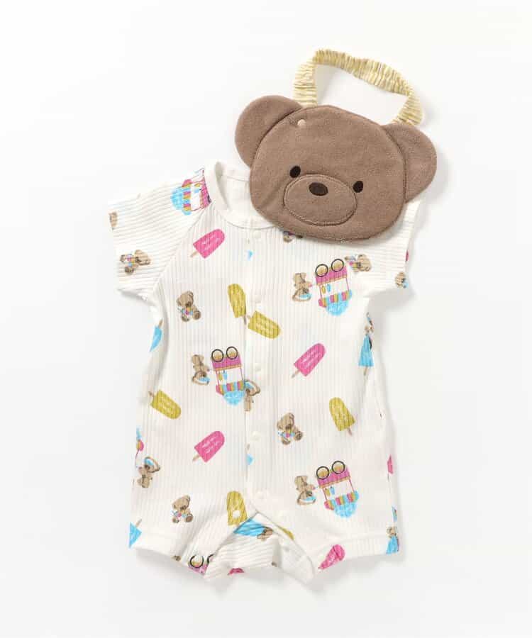 tiny bearのアイス屋さんスタイ&ロンパス セット