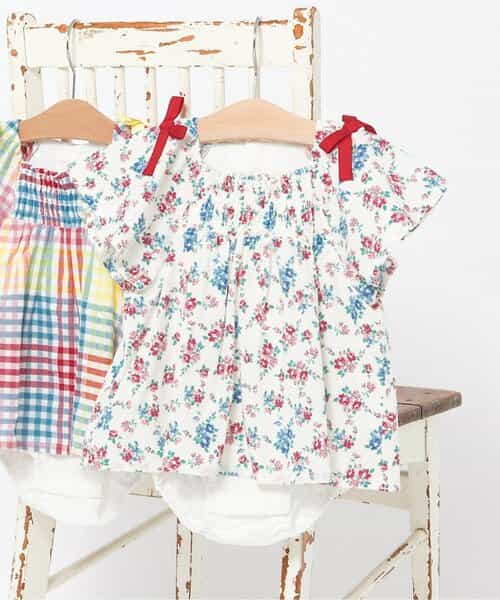 【リンク】肩リボンシャーリングロンパス