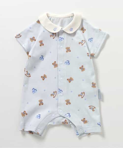 ★SALE★tiny bear 衿刺繍ロンパス