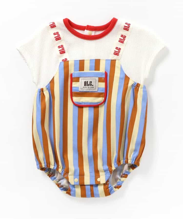 肩紐ロゴサロペットドッキングロンパス