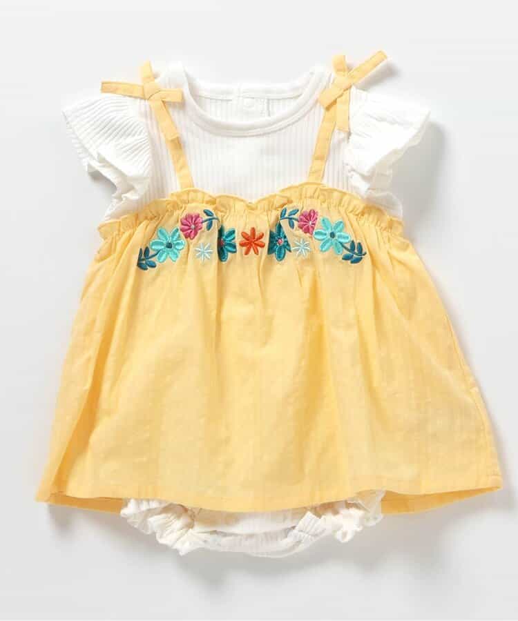 花刺繍キャミドッキングロンパス