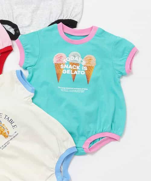 4柄転写モチーフボディースーツ