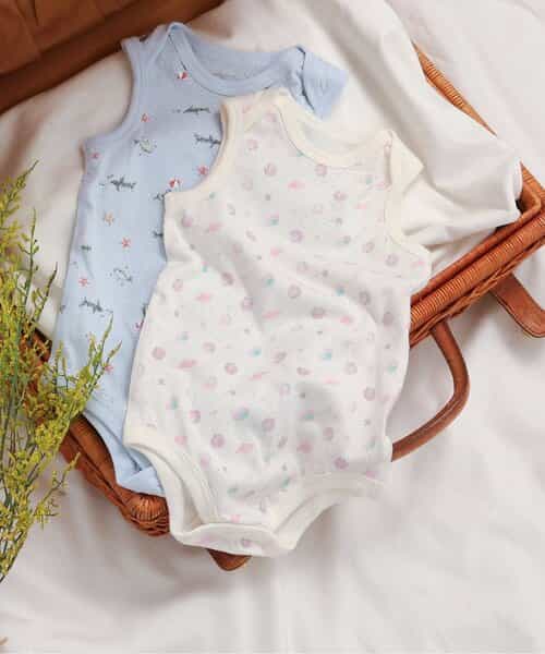 ベビーメッシュ肌着　総柄