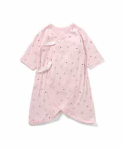 ベビ-長袖フライスコンビ肌着　総柄