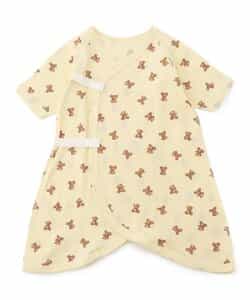 ベビー長袖フライスコンビ肌着　総柄