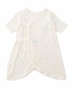 ベビー長袖フライスコンビ肌着　総柄