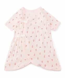 ベビー長袖フライスコンビ肌着　総柄