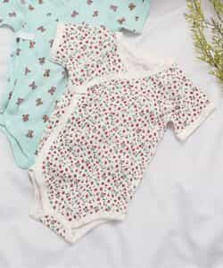 ベビー半袖フライスボディ肌着 総柄