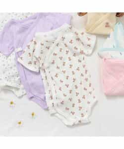 ベビー半袖リブボディ肌着　総柄・ワンポイント