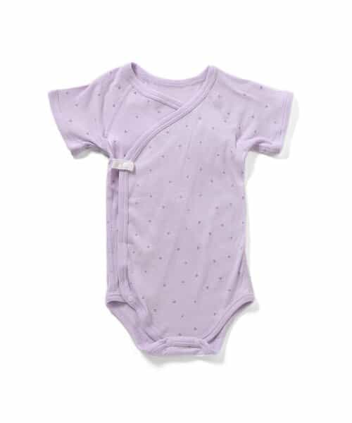 ベビー半袖リブボディ肌着　総柄・ワンポイント