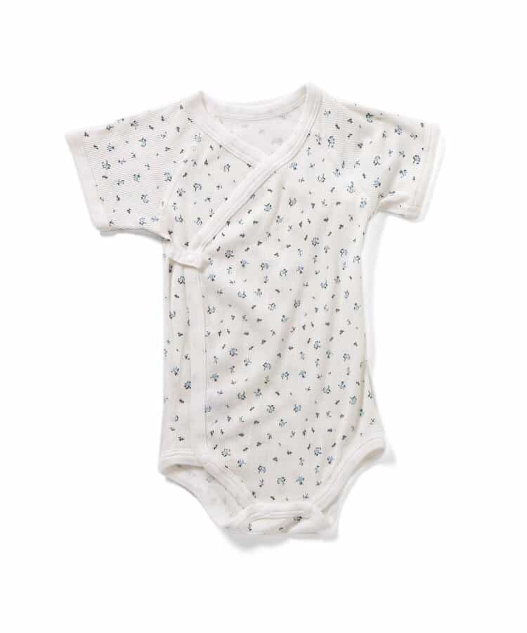 ベビー半袖リブボディ肌着　総柄・ワンポイント