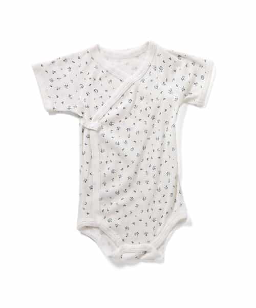 ベビー半袖リブボディ肌着　総柄・ワンポイント