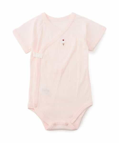 ベビー半袖リブボディ肌着　ワンポイント・総柄