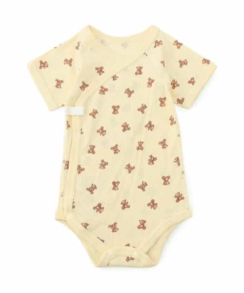 ベビー半袖リブボディ肌着　ワンポイント・総柄