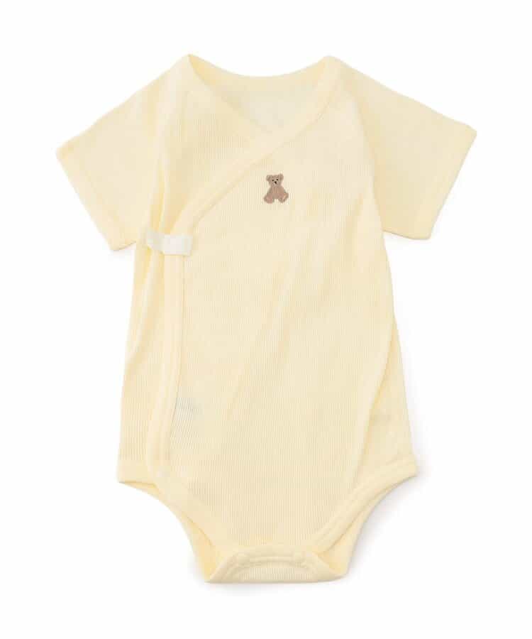 ベビー半袖リブボディ肌着　ワンポイント・総柄