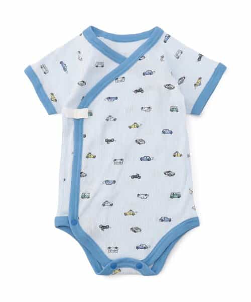 ベビー半袖リブボディ肌着　ワンポイント・総柄