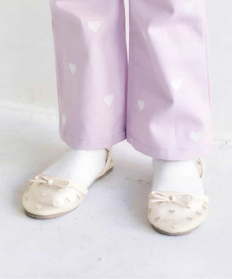 ハート刺繍メッシュサンダル