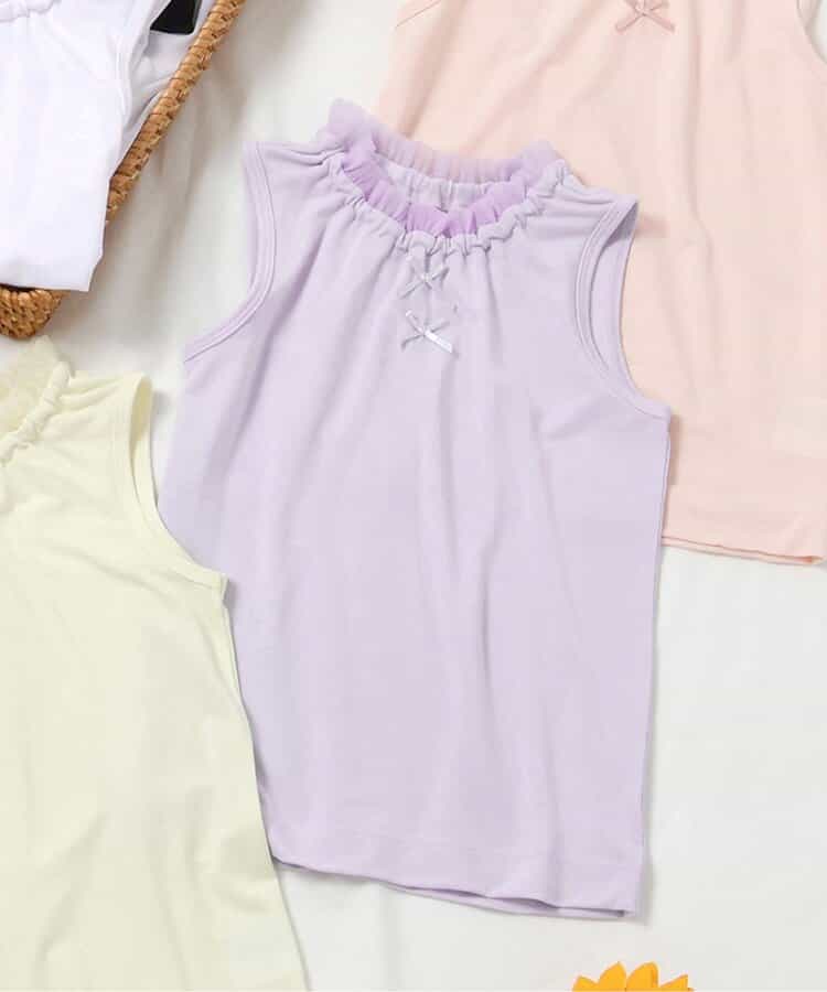 サラサラこんにちはインナー　ノースリーブTシャツ