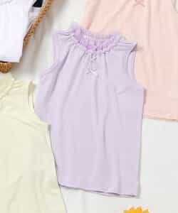 サラサラこんにちはインナー　ノースリーブTシャツ_吸水速乾_接触冷感