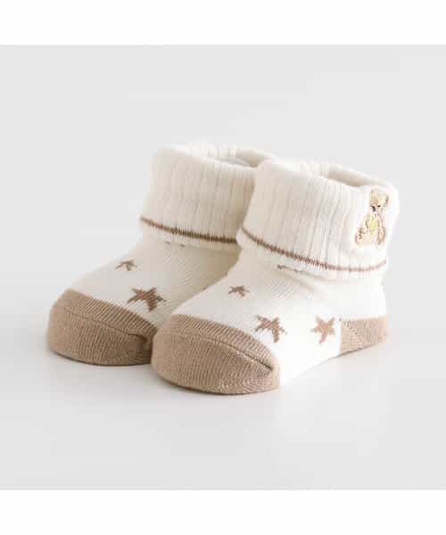 モチーフ刺繍ベビーソックス
