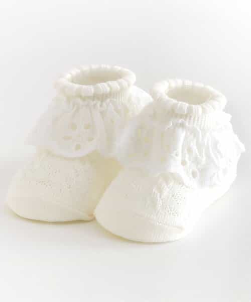 レースフリルベビーソックス
