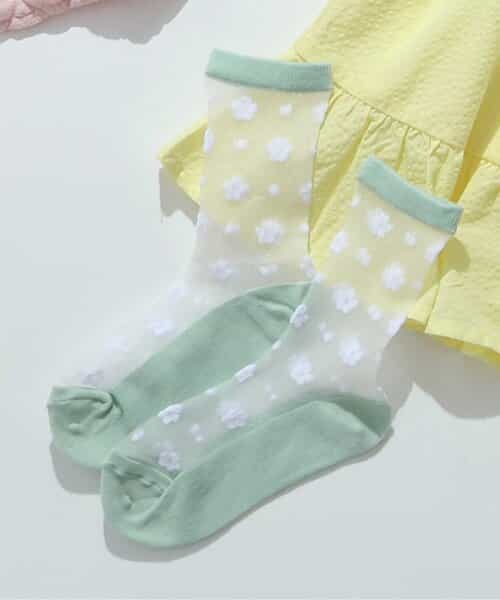 3P対象 フラワーシアーソックス【フォーマル対応】