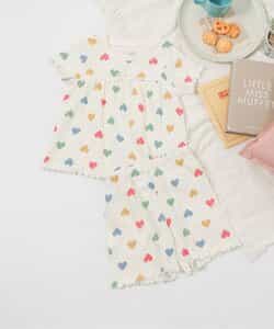 ハート・サクランボ・レモン柄ワッフルパジャマ