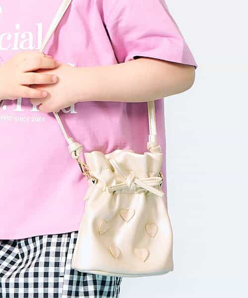 ★SALE★ハートモチーフ巾着ポシェット