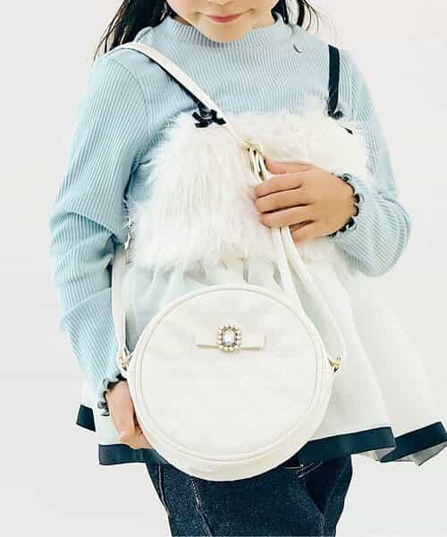 リボンビジューキルティングポシェット